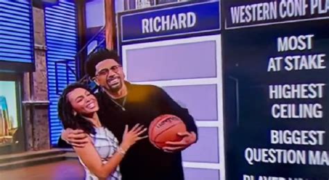 jalen rose malika|Jalen Roses awkward hug with Malika Andrews goes。